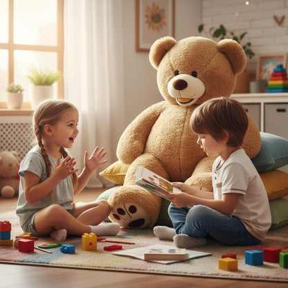 Big Plush Giant Teddy Bear Premium Soft Stuffed Animals Light Brown,51 Inches