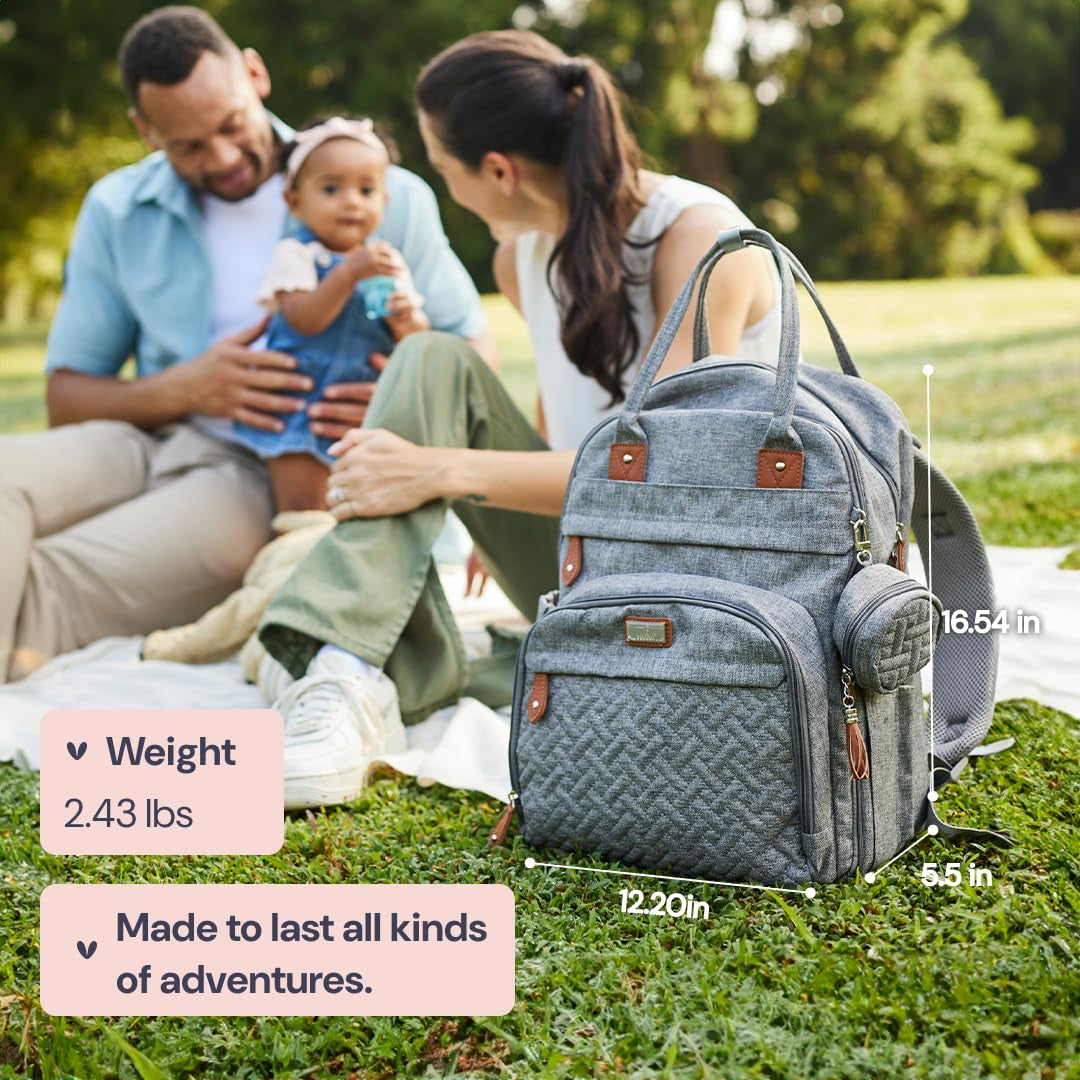 Diaper Bag Backpack - Tote - Multi Function Waterproof Diaper Bag, Travel Essentials Baby Bag with Changing Pad, Stroller Straps & Pacifier Case - Unisex, Black
